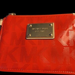 Michael Kors Glossy Red Wristlet